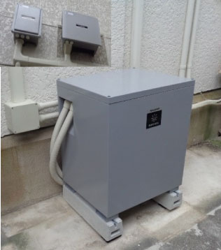 防災分電盤の設置例
